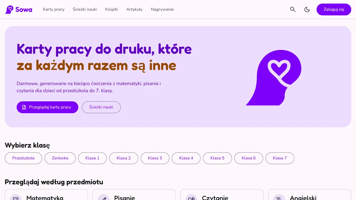 Strona główna Sowy z darmowymi kartami pracy do druku dla dzieci
